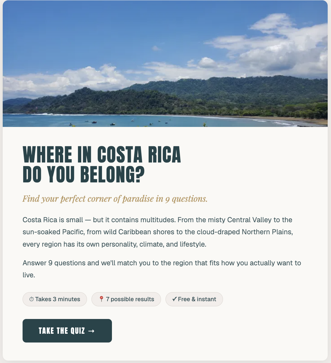 Find Your Area — Neighborhood Quiz