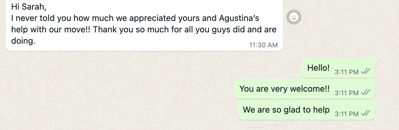 Client testimonial screenshot