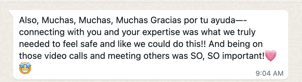 Client testimonial screenshot